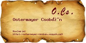 Ostermayer Csobán névjegykártya